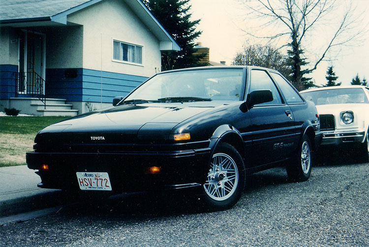 black toyota corolla gts